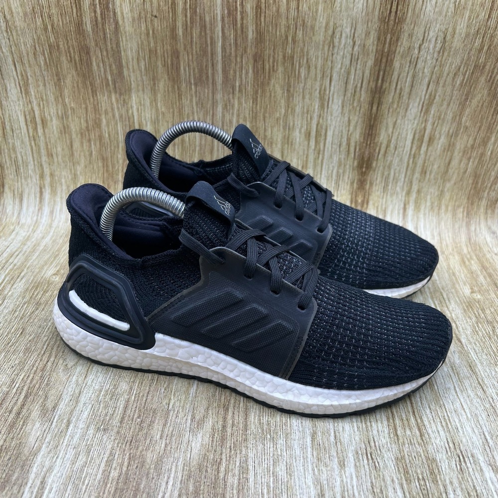 Adidas Ultraboost 19 Women's Size 8 Core Black Primeknit Running Shoes G54014